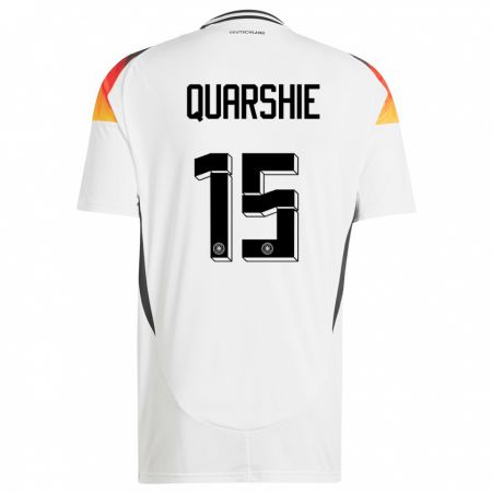 Kandiny Férfi Németország Joshua Quarshie #15 Fehér Hazai Jersey 24-26 Mez Póló Ing