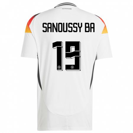Kandiny Férfi Németország Sanoussy Ba #19 Fehér Hazai Jersey 24-26 Mez Póló Ing