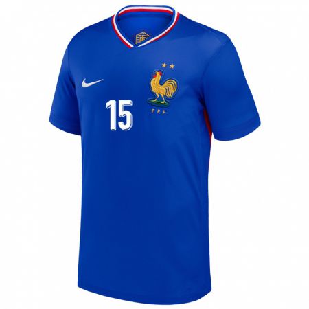 Kandiny Férfi Franciaország Elye Wahi #15 Kék Hazai Jersey 24-26 Mez Póló Ing