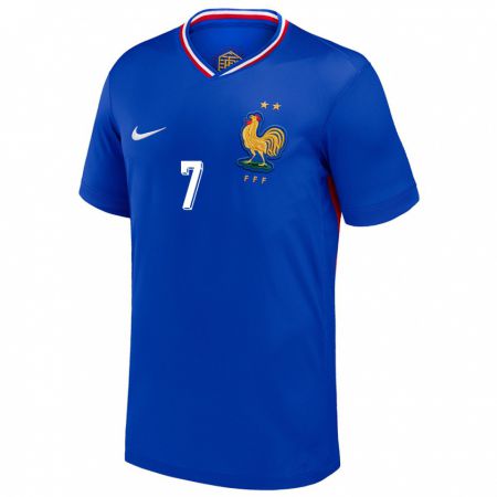 Kandiny Férfi Franciaország Antoine Griezmann #7 Kék Hazai Jersey 24-26 Mez Póló Ing
