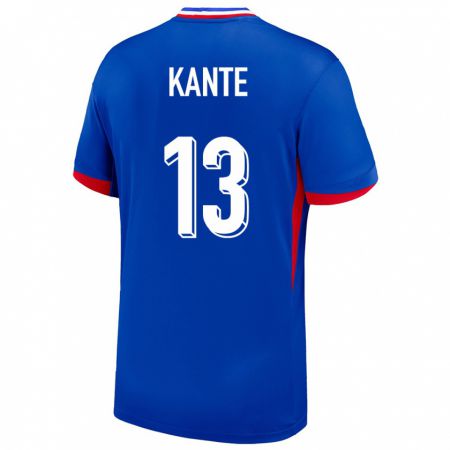 Kandiny Férfi Franciaország N Golo Kante #13 Kék Hazai Jersey 24-26 Mez Póló Ing