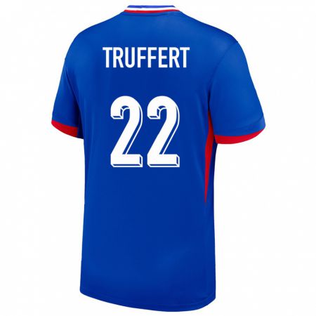 Kandiny Férfi Franciaország Adrien Truffert #22 Kék Hazai Jersey 24-26 Mez Póló Ing