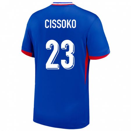Kandiny Férfi Franciaország Hawa Cissoko #23 Kék Hazai Jersey 24-26 Mez Póló Ing