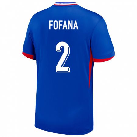 Kandiny Férfi Franciaország Wesley Fofana #2 Kék Hazai Jersey 24-26 Mez Póló Ing