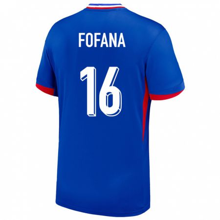 Kandiny Férfi Franciaország Yahia Fofana #16 Kék Hazai Jersey 24-26 Mez Póló Ing