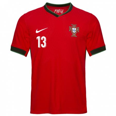 Kandiny Férfi Portugália Nuno Tavares #13 Piros Hazai Jersey 24-26 Mez Póló Ing