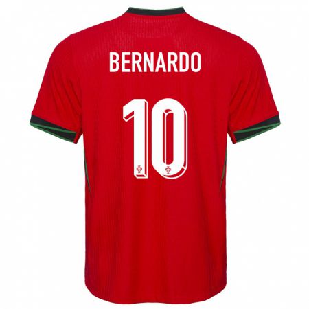 Kandiny Férfi Portugália Bernardo Silva #10 Piros Hazai Jersey 24-26 Mez Póló Ing