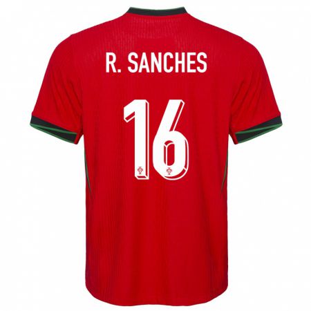 Kandiny Férfi Portugália Renato Sanches #16 Piros Hazai Jersey 24-26 Mez Póló Ing