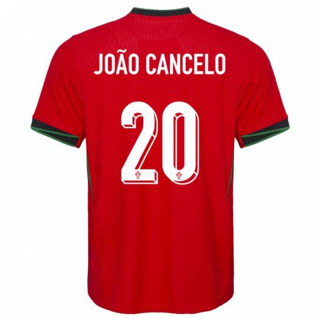Kandiny Férfi Portugália Joao Cancelo #20 Piros Hazai Jersey 24-26 Mez Póló Ing