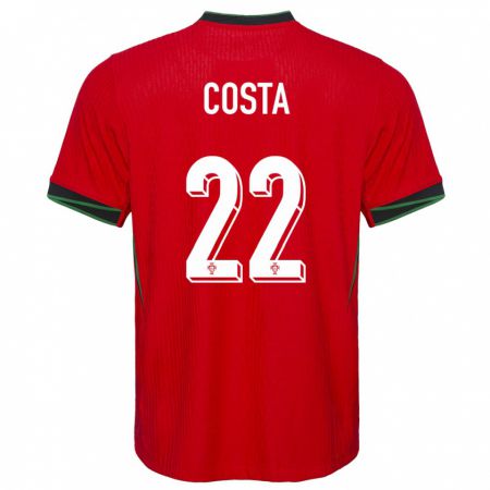 Kandiny Férfi Portugália Diogo Costa #22 Piros Hazai Jersey 24-26 Mez Póló Ing