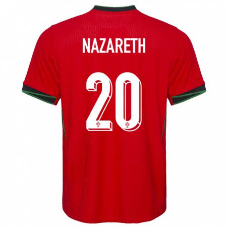 Kandiny Férfi Portugália Kika Nazareth #20 Piros Hazai Jersey 24-26 Mez Póló Ing