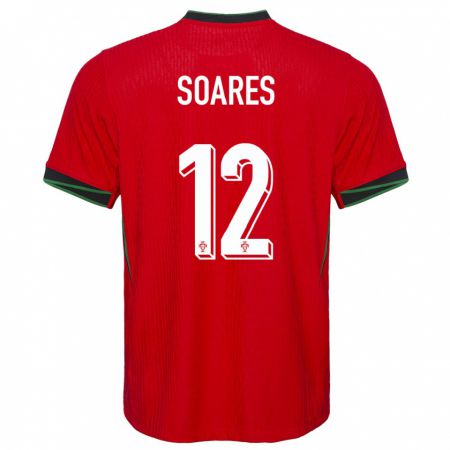 Kandiny Férfi Portugália Samuel Soares #12 Piros Hazai Jersey 24-26 Mez Póló Ing
