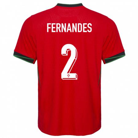 Kandiny Férfi Portugália Martim Fernandes #2 Piros Hazai Jersey 24-26 Mez Póló Ing