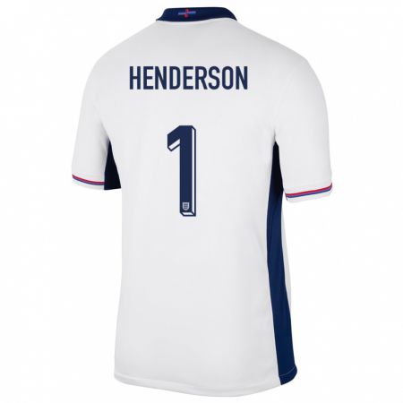 Kandiny Férfi Anglia Dean Henderson #1 Fehér Hazai Jersey 24-26 Mez Póló Ing