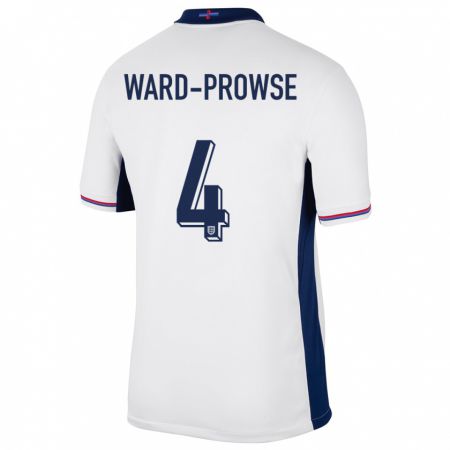 Kandiny Férfi Anglia James Ward-Prowse #4 Fehér Hazai Jersey 24-26 Mez Póló Ing