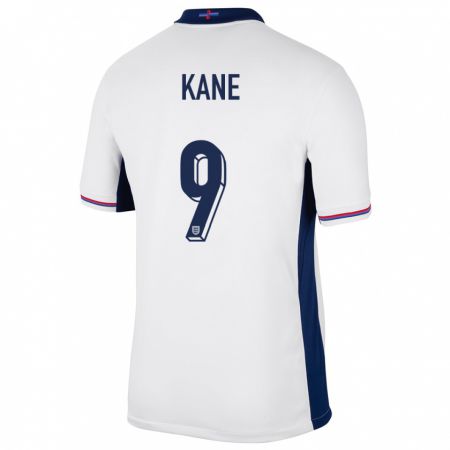 Kandiny Férfi Anglia Harry Kane #9 Fehér Hazai Jersey 24-26 Mez Póló Ing
