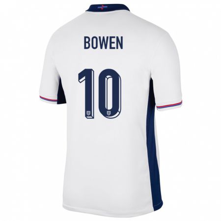 Kandiny Férfi Anglia Jarrod Bowen #10 Fehér Hazai Jersey 24-26 Mez Póló Ing