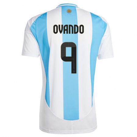 Kandiny Férfi Argentína Lautaro Ovando #9 Fehér Kék Hazai Jersey 24-26 Mez Póló Ing