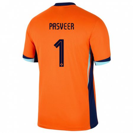 Kandiny Férfi Hollandia Remko Pasveer #1 Narancs Hazai Jersey 24-26 Mez Póló Ing