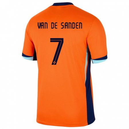 Kandiny Férfi Hollandia Shanice Van De Sanden #7 Narancs Hazai Jersey 24-26 Mez Póló Ing