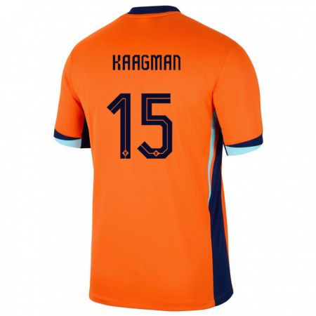 Kandiny Férfi Hollandia Inessa Kaagman #15 Narancs Hazai Jersey 24-26 Mez Póló Ing