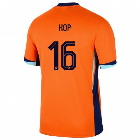 Kandiny Férfi Hollandia Lize Kop #16 Narancs Hazai Jersey 24-26 Mez Póló Ing