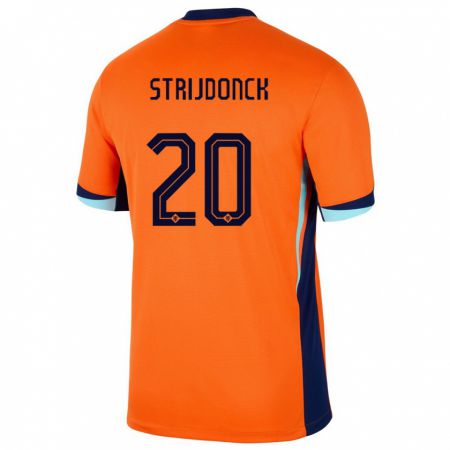 Kandiny Férfi Hollandia Bayren Strijdonck #20 Narancs Hazai Jersey 24-26 Mez Póló Ing