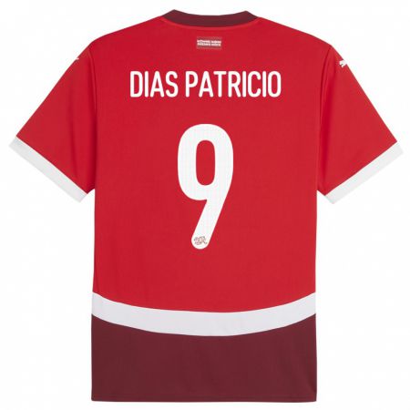 Kandiny Férfi Svájc Alexandre Dias Patricio #9 Piros Hazai Jersey 24-26 Mez Póló Ing