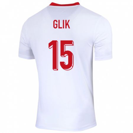 Kandiny Férfi Lengyelország Kamil Glik #15 Fehér Hazai Jersey 24-26 Mez Póló Ing