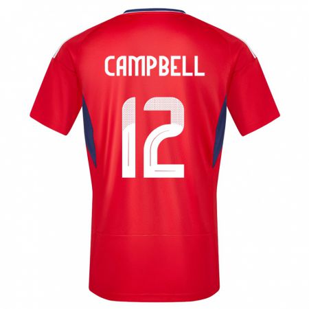 Kandiny Férfi Costa Rica Joel Campbell #12 Piros Hazai Jersey 24-26 Mez Póló Ing