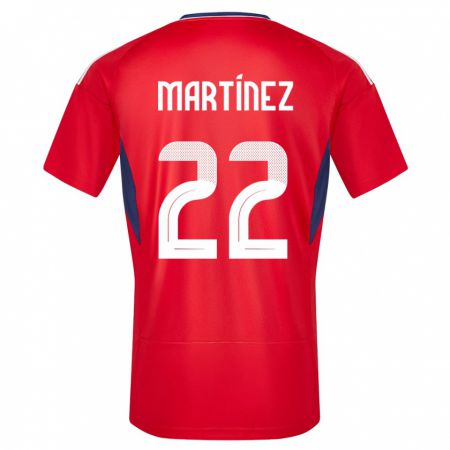 Kandiny Férfi Costa Rica Carlos Martinez #22 Piros Hazai Jersey 24-26 Mez Póló Ing
