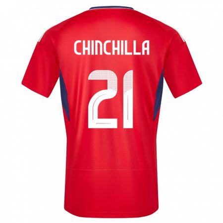 Kandiny Férfi Costa Rica Viviana Chinchilla #21 Piros Hazai Jersey 24-26 Mez Póló Ing