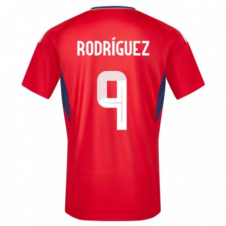 Kandiny Férfi Costa Rica Doryan Rodriguez #9 Piros Hazai Jersey 24-26 Mez Póló Ing