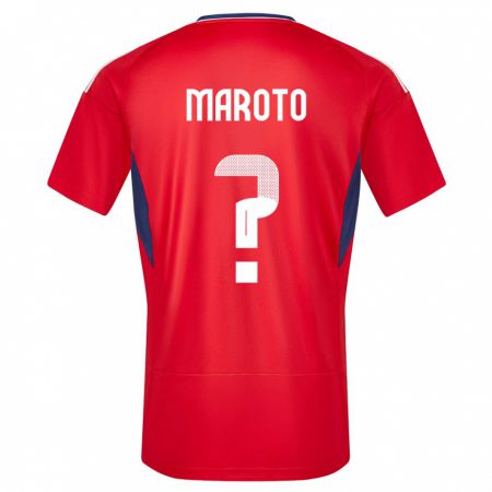 Kandiny Férfi Costa Rica Victor Maroto #0 Piros Hazai Jersey 24-26 Mez Póló Ing