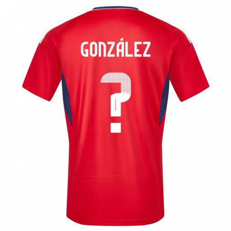 Kandiny Férfi Costa Rica Ariel Gonzalez #0 Piros Hazai Jersey 24-26 Mez Póló Ing