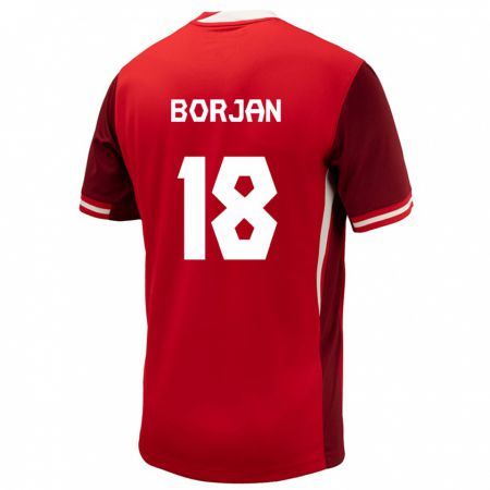 Kandiny Férfi Kanada Milan Borjan #18 Piros Hazai Jersey 24-26 Mez Póló Ing
