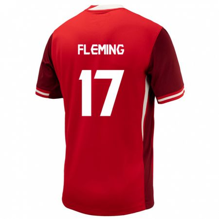 Kandiny Férfi Kanada Jessie Fleming #17 Piros Hazai Jersey 24-26 Mez Póló Ing