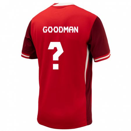 Kandiny Férfi Kanada Owen Goodman #0 Piros Hazai Jersey 24-26 Mez Póló Ing