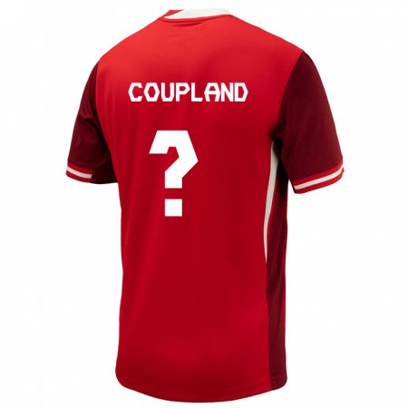 Kandiny Férfi Kanada Antoine Coupland #0 Piros Hazai Jersey 24-26 Mez Póló Ing