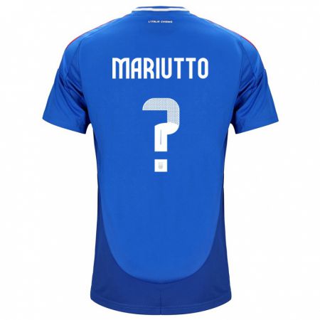 Kandiny Férfi Olaszország Francesco Mariutto #0 Kék Hazai Jersey 24-26 Mez Póló Ing