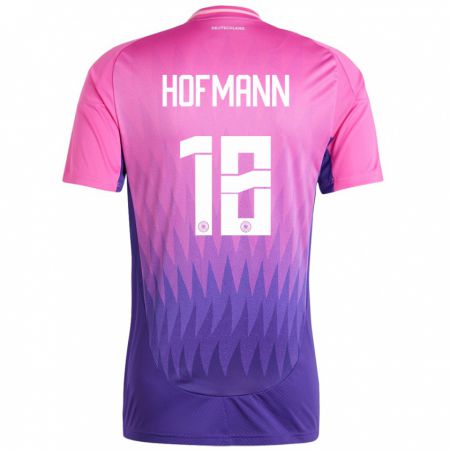 Kandiny Férfi Németország Jonas Hofmann #18 Pink Lila Idegenbeli Jersey 24-26 Mez Póló Ing