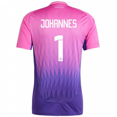 Kandiny Férfi Németország Stina Johannes #1 Pink Lila Idegenbeli Jersey 24-26 Mez Póló Ing