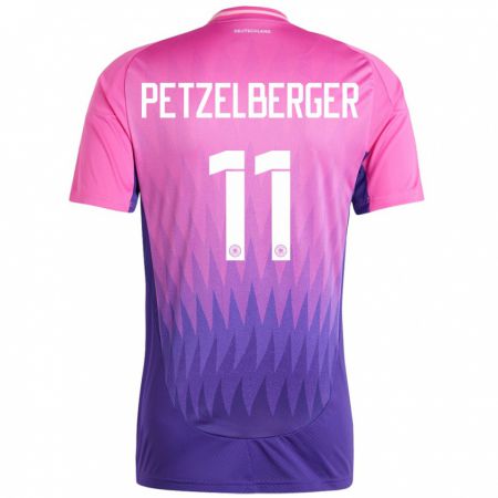 Kandiny Férfi Németország Ramona Petzelberger #11 Pink Lila Idegenbeli Jersey 24-26 Mez Póló Ing