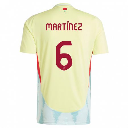Kandiny Férfi Spanyolország Roger Martinez #6 Sárga Idegenbeli Jersey 24-26 Mez Póló Ing