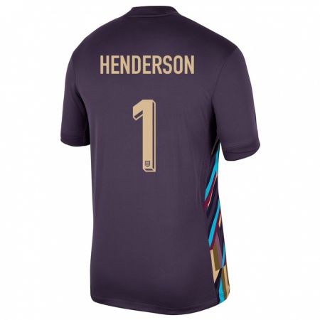 Kandiny Férfi Anglia Dean Henderson #1 Sötét Mazsola Idegenbeli Jersey 24-26 Mez Póló Ing