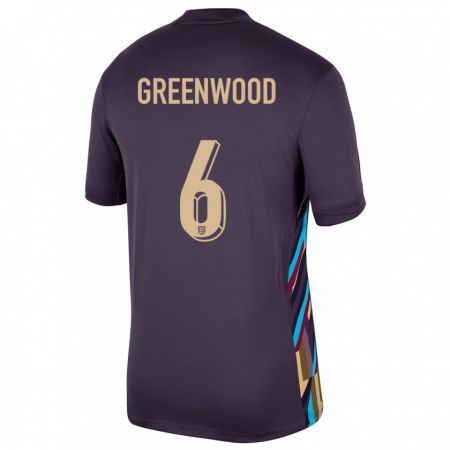 Kandiny Férfi Anglia Alex Greenwood #6 Sötét Mazsola Idegenbeli Jersey 24-26 Mez Póló Ing