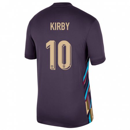 Kandiny Férfi Anglia Fran Kirby #10 Sötét Mazsola Idegenbeli Jersey 24-26 Mez Póló Ing