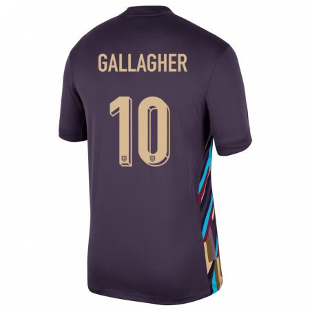 Kandiny Férfi Anglia Conor Gallagher #10 Sötét Mazsola Idegenbeli Jersey 24-26 Mez Póló Ing