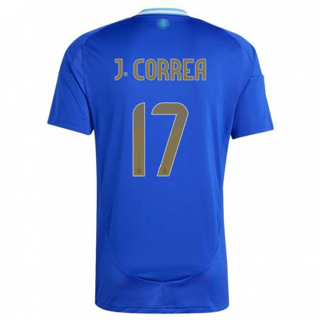 Kandiny Férfi Argentína Joaquin Correa #17 Kék Idegenbeli Jersey 24-26 Mez Póló Ing