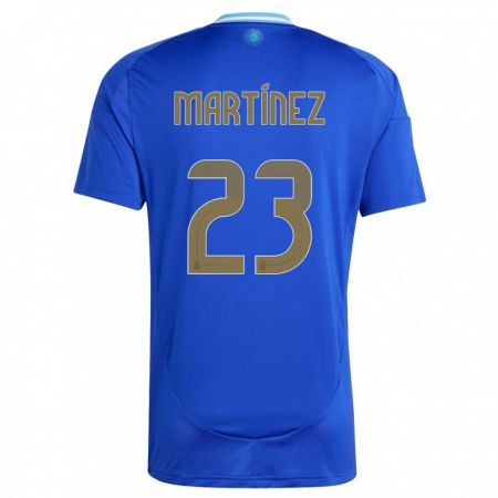 Kandiny Férfi Argentína Emiliano Martinez #23 Kék Idegenbeli Jersey 24-26 Mez Póló Ing